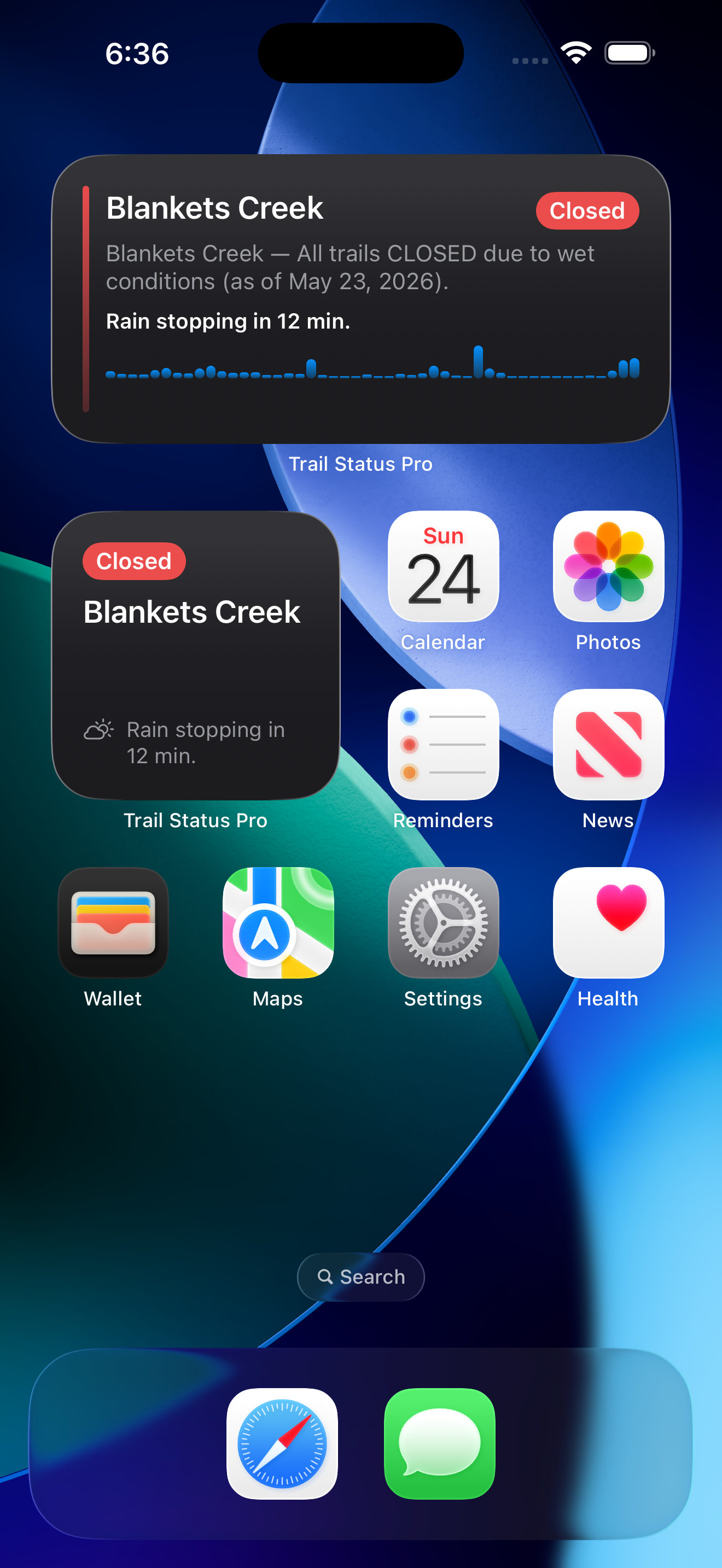 Trail widgets